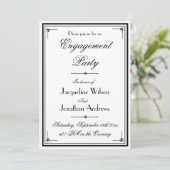 Verloving Elegant Classic Script Engagement Party Kaart (Staand voorkant)