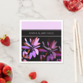 Verloving/Elegant Light Lila en Black Floral Servet (Insitu)