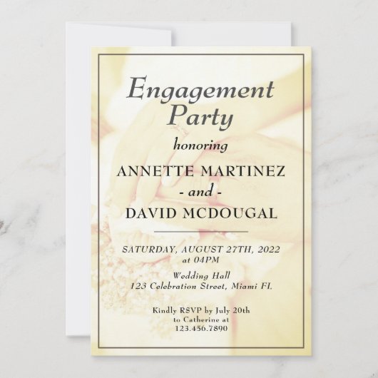 Verloving en huwelijksfeestdag kaart (Voorkant)