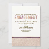 Verloving Faux Roos Gold Champagne Uitnodiging (Voorkant)