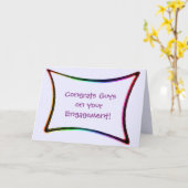 Verloving Felicitaties Kaart voor Gay Grooms (Gele Bloem)