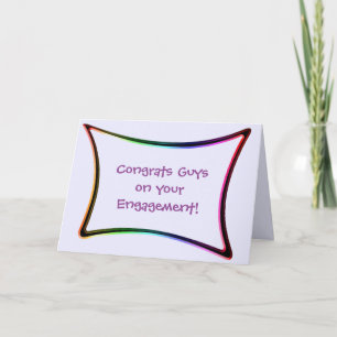 Verloving Felicitaties Kaart voor Gay Grooms