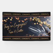 Verloving Felicitaties voor de koppelbanner Spandoek (Horizontaal)