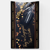 Verloving Felicitaties voor de koppelbanner Spandoek (Verticaal)