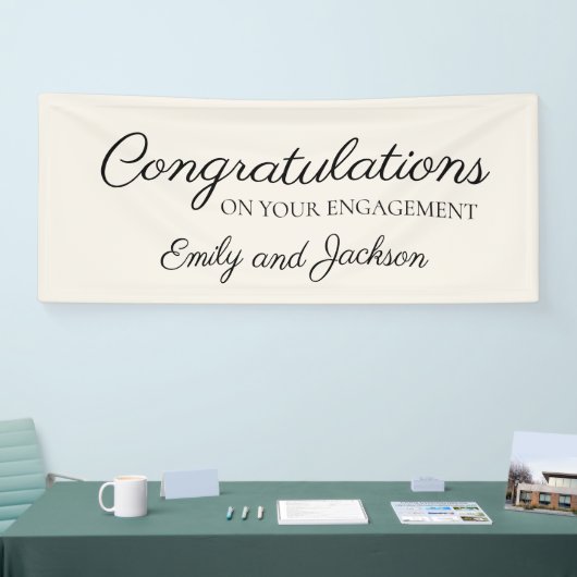 Verloving feliciteert de Naam van het Manuscript C Spandoek (Beurs)