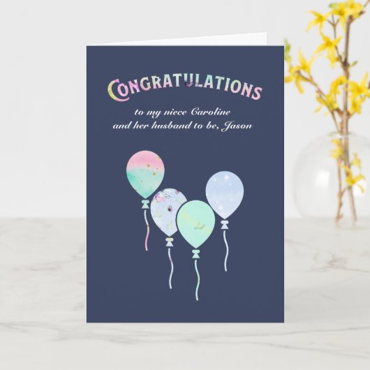 Verloving feliciteert nicht kaart (Gele Bloem)