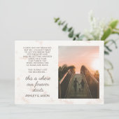 Verloving Foto aankondiging van onze voorgeschiede (Staand voorkant)