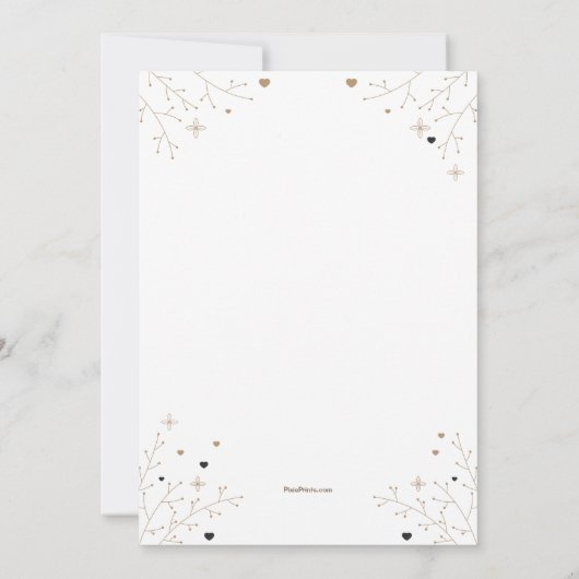 Verloving Foto Art Deco Uitnodiging (Achterkant)