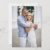 Verloving Foto Bow & Ribbon Monogram Huwelijk Kaart (Voorkant)