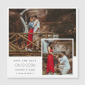 Verloving Foto Bruiloft Bewaar de datum Magnetische Uitnodiging (Voorkant)