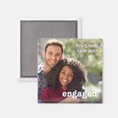 Verloving foto eenvoudige aandenken magneet (Voorkant / Achterkant)