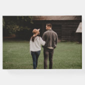 Verloving Foto Goud Elegant Keepsake Gastenboek (Achterkant)