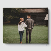 Verloving Foto Goud Elegant Keepsake Gastenboek (Achterkant)