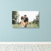 Verloving foto gouden liefde typografie canvas afdruk (Insitu (Houten vloer))