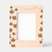 Verloving Foto Lijst met bladeren Keepsake Gegraveerde Lijstjes (Voorkant)