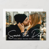Verloving Foto Modern Opslaan datumscript Save The Date (Voorkant / Achterkant)
