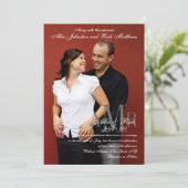 Verloving Foto Modern Wedding Invitations Kaart (Staand voorkant)