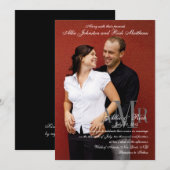 Verloving Foto Modern Wedding Invitations Kaart (Voorkant / Achterkant)