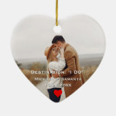 Verloving Foto, [Naam] vond zijn Co-Pilot & Plane Keramisch Ornament (Achterkant)