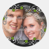 Verloving foto PERSONALISEREN Ronde Sticker (Voorkant)