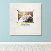 Verloving Foto Rustic Vintage Wedding Canvas Afdruk (Insitu (Houten vloer))
