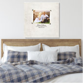 Verloving Foto Rustic Vintage Wedding Canvas Afdruk (Insitu (Slaapkamer))