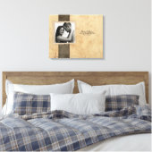 Verloving Foto Rustic Vintage Wedding Canvas Afdruk (Insitu (Slaapkamer))