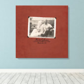 Verloving Foto Rustic Vintage Wedding Canvas Afdruk (Insitu (Houten vloer))