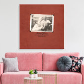 Verloving Foto Rustic Vintage Wedding Canvas Afdruk (Insitu (Woonkamer))