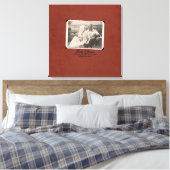 Verloving Foto Rustic Vintage Wedding Canvas Afdruk (Insitu (Slaapkamer))