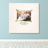 Verloving Foto Rustic Vintage Wedding Canvas Afdruk (Insitu (Houten vloer))
