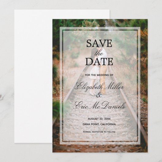 Verloving Foto Save The Date (Voorkant / Achterkant)