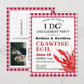Verloving Foto van Crawfish Boil Party Briefkaart (Voorkant / Achterkant)