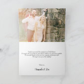 Verloving Foto Vrijgezellenfeest Dank u Bedankkaart (Binnen)