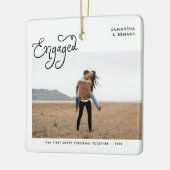  Verloving Foto Whimsical  Keramisch Ornament (Links)