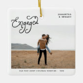  Verloving Foto Whimsical  Keramisch Ornament (Voorkant)
