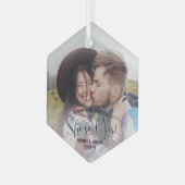 Verloving foto Ze zei ja! kerstvoorstel Glas Ornament (Voorkant links)