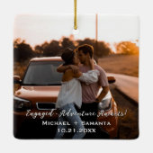 Verloving foto Ze zei ja! Vliegtuig & Luchtvaart Keramisch Ornament (Achterkant)