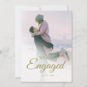 Verloving Fotobedekking - Modern elegant eenvoudig Kaart (Voorkant)