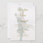 Verloving Fotobedekking - Modern elegant eenvoudig Kaart (Achterkant)