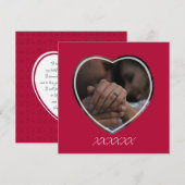 Verloving-fotokaart met Vows (Voorkant / Achterkant)