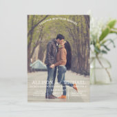 Verloving Foto's Weddenschap Kaart (Staand voorkant)