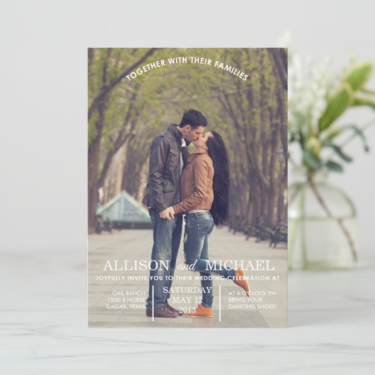 Verloving Foto's Weddenschap Kaart (Staand voorkant)