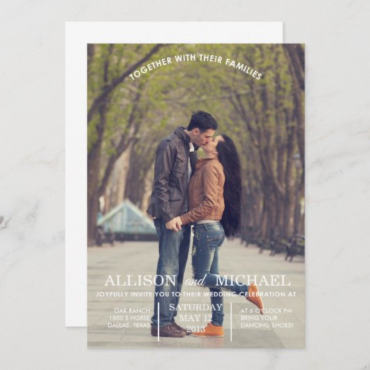 Verloving Foto's Weddenschap Kaart (Voorkant / Achterkant)