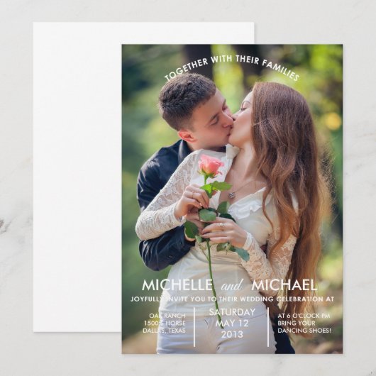 Verloving Foto's Weddenschap Kaart (Voorkant / Achterkant)