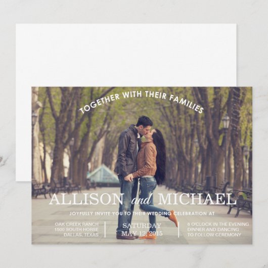 Verloving Foto's Weddenschap Kaart (Voorkant / Achterkant)