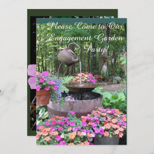 VERLOVING GARDEN PARTITY CELEBRATION KAART (Voorkant / Achterkant)