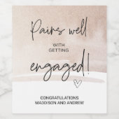 Verloving Gefeliciteerd Getting Married Gift W Wijn Etiket (Enkel label)