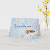 Verloving gefeliciteerd kaart (Gele Bloem)