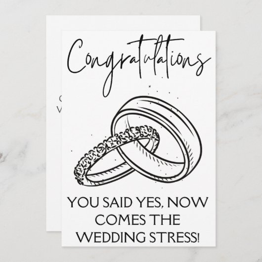 Verloving Gefeliciteerd Kaarten (Voorkant / Achterkant)